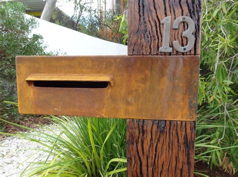 corten steel letterbox